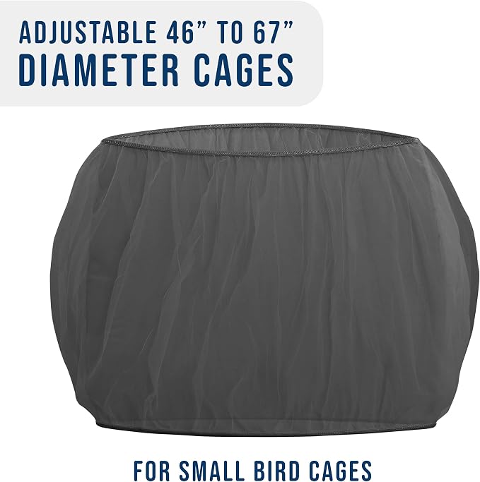 Universal Bird Cage Seed Catcher Universal Mesh Skirt Cover Stretchy Small - Image 3