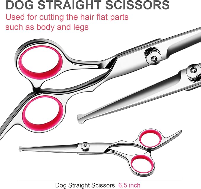 Professional Dog Grooming Scissors Kit, Titanium Coated Dog Scissors - Image 5