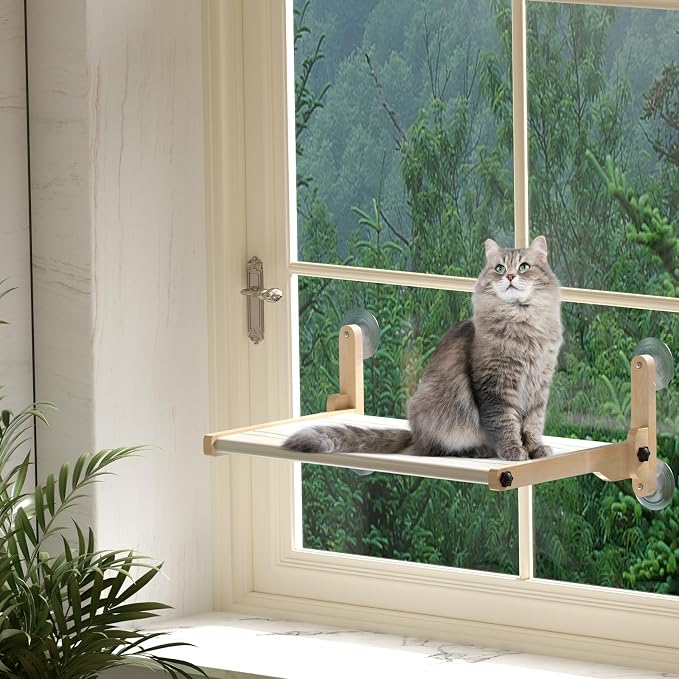 Foldable Cat Window Bed, Solidwood Cat Window Perch - Image 7