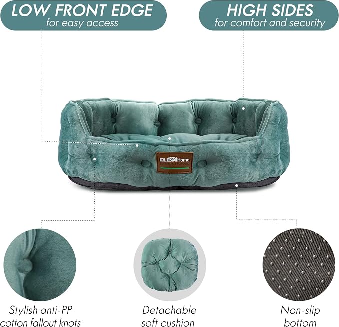 ClevaHome Cat Dog Bed for Small Pets up to 15lbs - Image 4