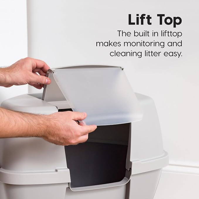 IRIS USA Corner Cat Litter Box Enclosed - Image 4