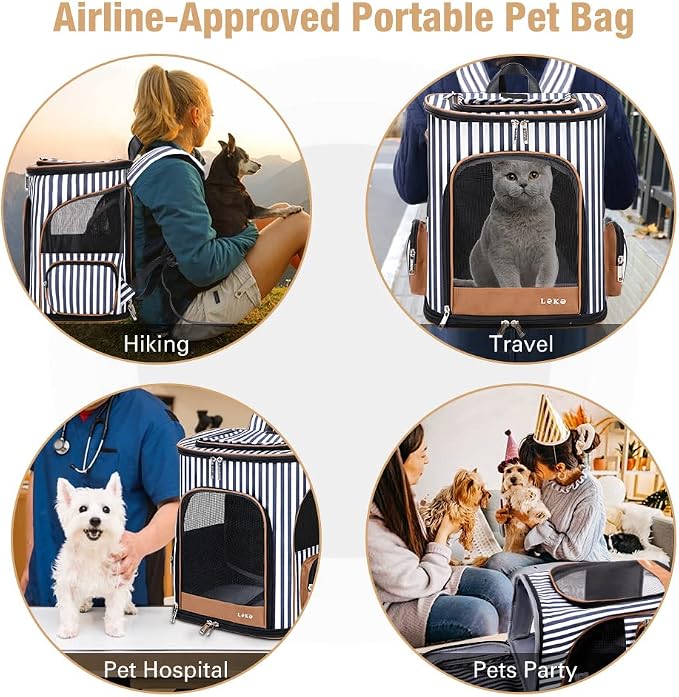 Lekereise Pet Carrier Backpack Expandable Cat Backpack - Image 5