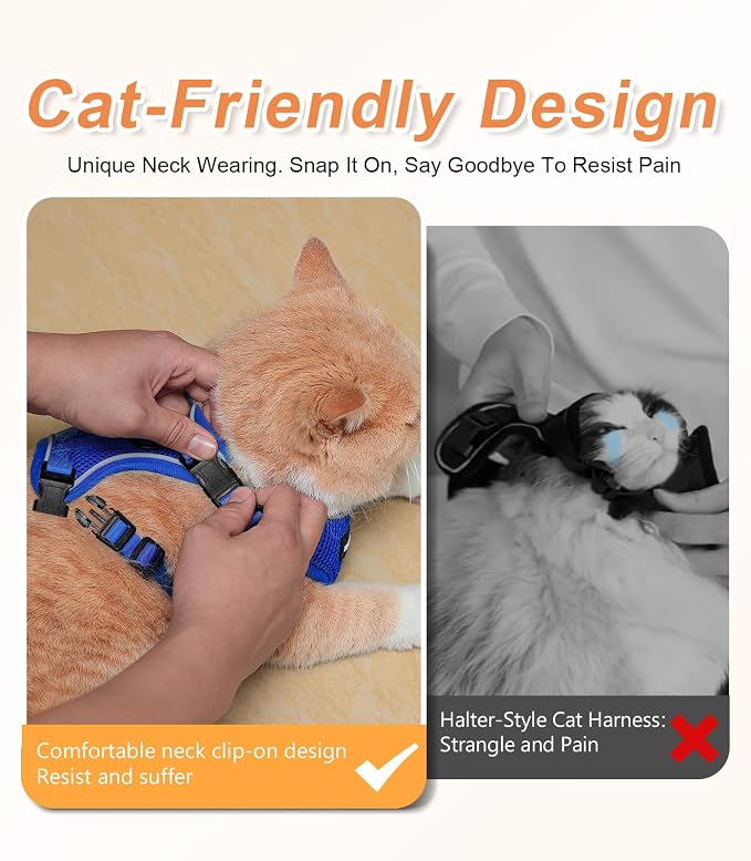 Halypet Cat Harness and Leash Set Escape Proof Soft Adjustable Cat Leash - Image 6
