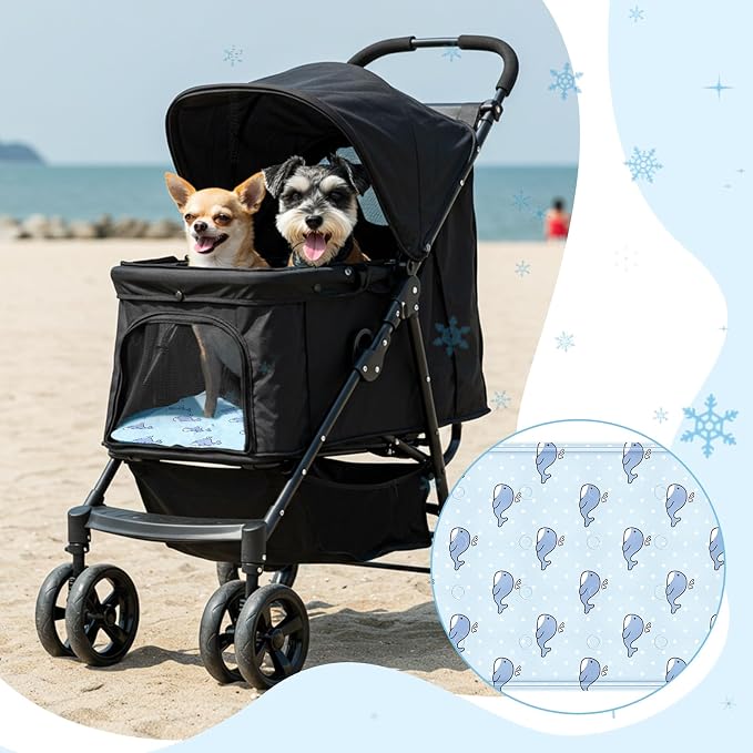 Nuanchu Dog Stroller Cooling Mat Waterproof Outdoor Pet Cooling Mat Washable - Image 3