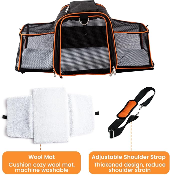 TSA Airline Approved Expandable Pet Carrier, - Image 5