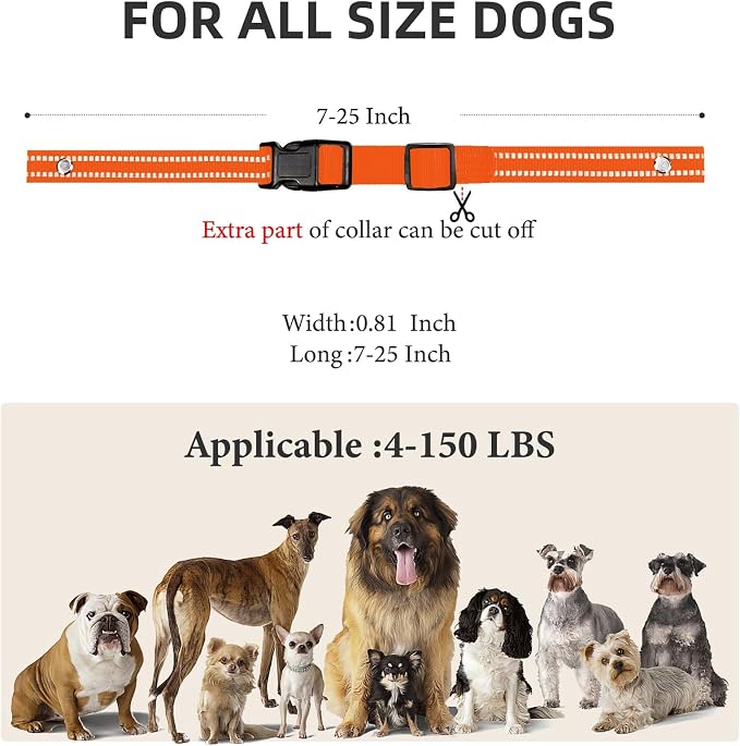 Collar Replacement Strap, Reflective Replacement Nylon Collar Strap Dog GPS - Image 7