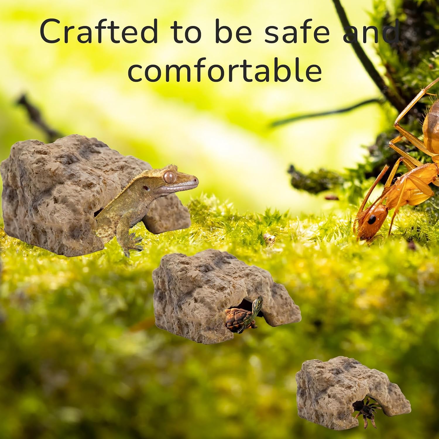 Small Resin Reptile Hide for Leopard Gecko - GlobalHabitat Supply