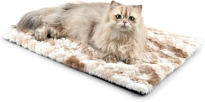 Self Warming Cat Bed, Non-Slip Heated Dog Mat Thermal Blanket by petace