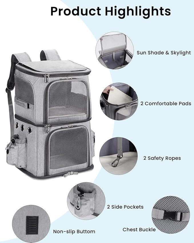 Double-Compartment Pet Carrier Backpack - Image 4