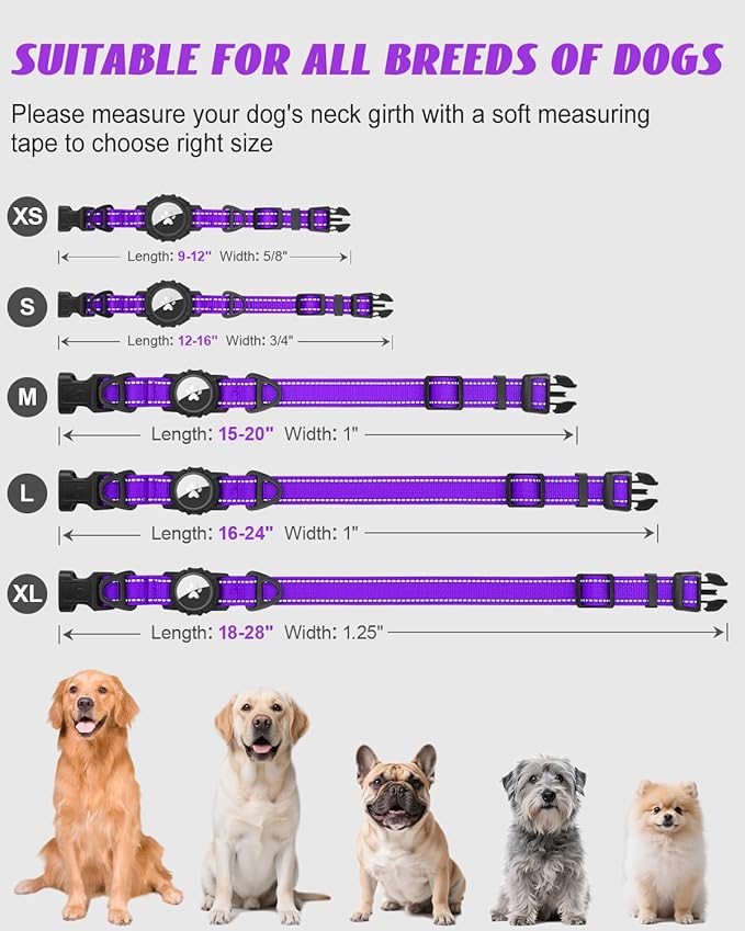 Joytale Airtag Dog Collar, Reflective Pet Collar - Image 6