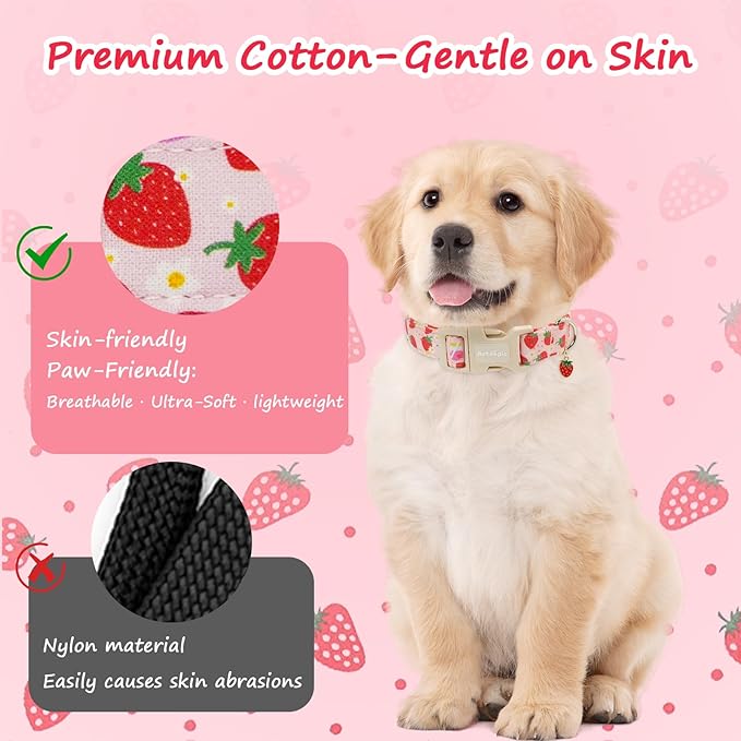 Pink Dog Collar for Small Dogs, Cute Dog Collars Girl Puppy Collar - Image 5