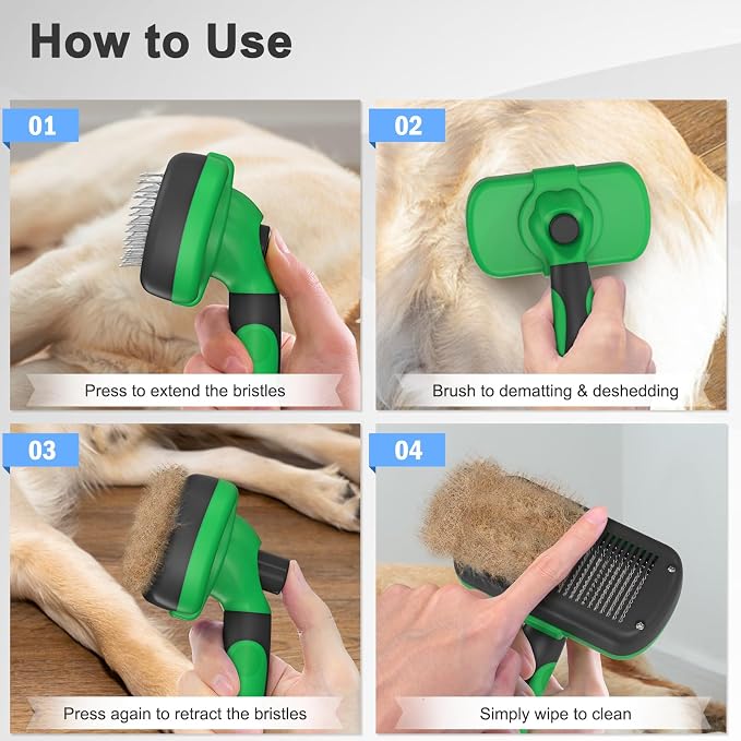 Self Cleaning Deshedding Brush for Dogs & Cats - Image 7