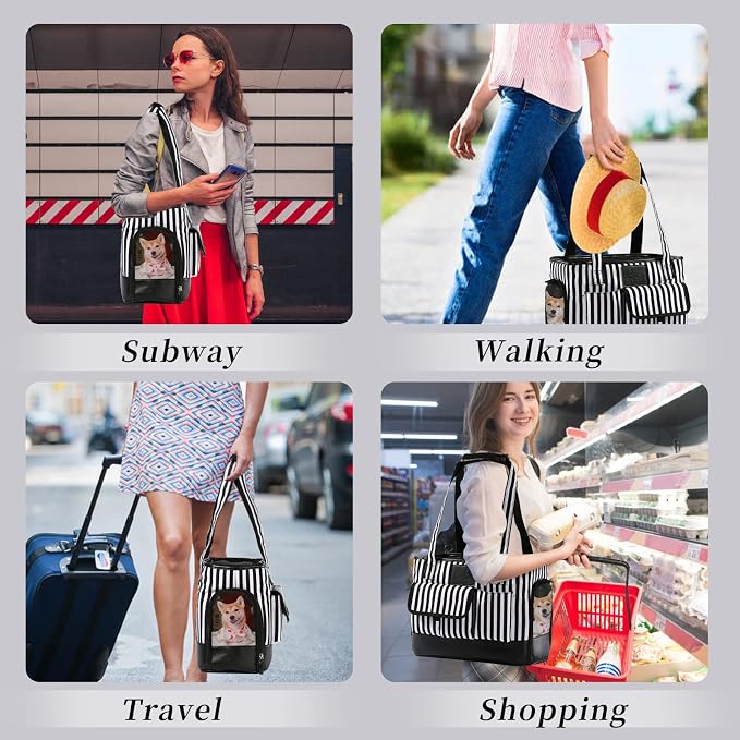 Cat Carrier, Dog Carrier, Pet Carrier, Foldable Waterproof Premium PU Leather - Image 2