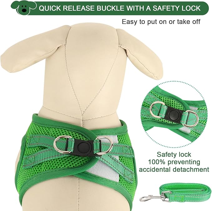 YIMEIS Dog Harness and Leash Set, No Pull Soft Mesh Pet Harness, Reflective - Image 2