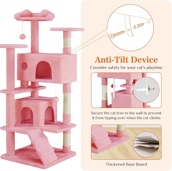 Sweetcrispy 54 Inch Cat Tree Tower, Indoor Cat Condo - Image 6