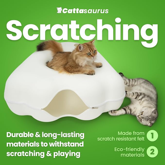 Cattasaurus Unique Gothic Peeka-Boo Cat Cave, Extra Spacious - Image 6