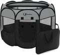 Dark Grey Dog Cat Playpen, Puppy Pet Playpen, Small Dogs Tent Crates Cage by Siedihit
