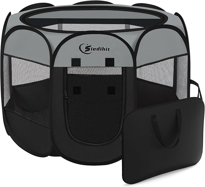 Dog Cat Playpen, Puppy Pet Playpen Indoor by Siedihit