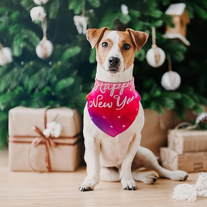 30 Pcs Christmas Happy New Year Dog Bandanas Bulk - Image 7