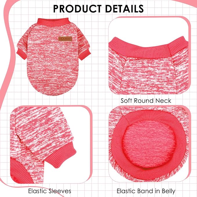 1 Pc Dog Sweaters for Small Dogs Girl Boy Winter Fleece Clothes Warm Soft Dog - Image 3