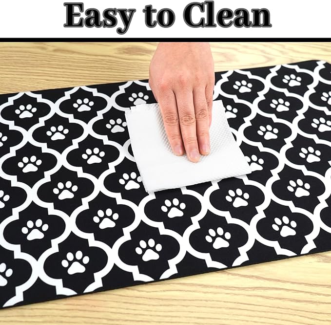 Dog Food Mat 12X20 Inch Pet Feeding Absorbent Mats - Image 6