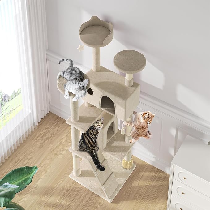 MoNiBloom 77 Inch Cat Tree Tower - Image 8