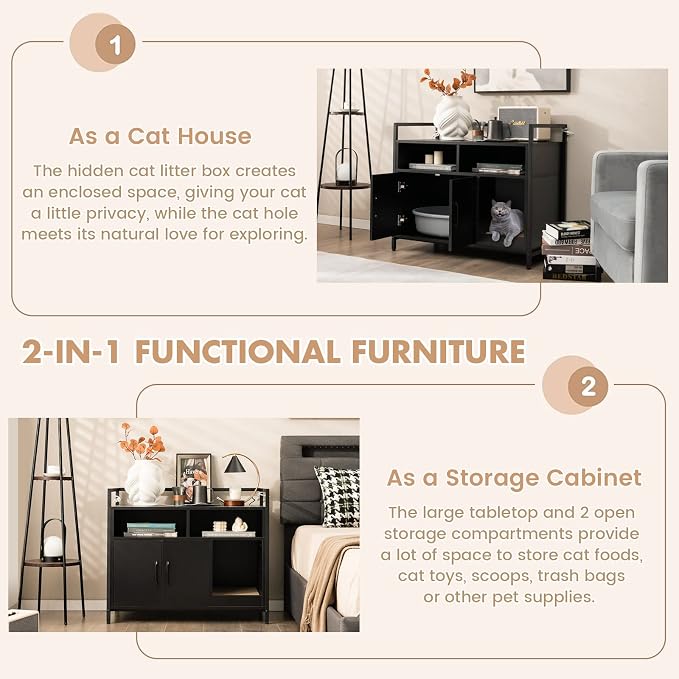 Giantex Cat Litter Box Enclosure - Image 8