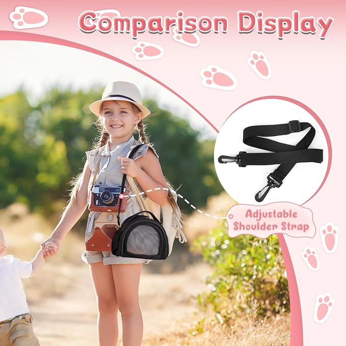 YUDODO Hamster Carrier Guinea Pig Carrier Bag Small Animal Sugar Glider Pouch - Image 8