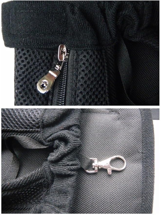 Pet Dog Puppy Cat Carrier Five Holes Backpack Double Shoulder Straps Canvas - Image 6