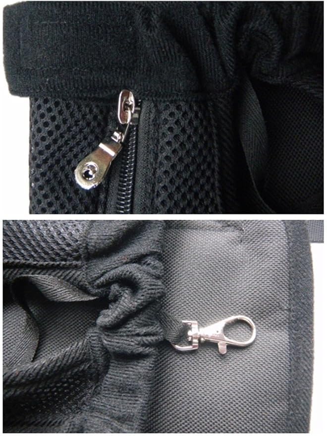 Pet Dog Puppy Cat Carrier Five Holes Backpack Double Shoulder Straps Canvas - Image 7