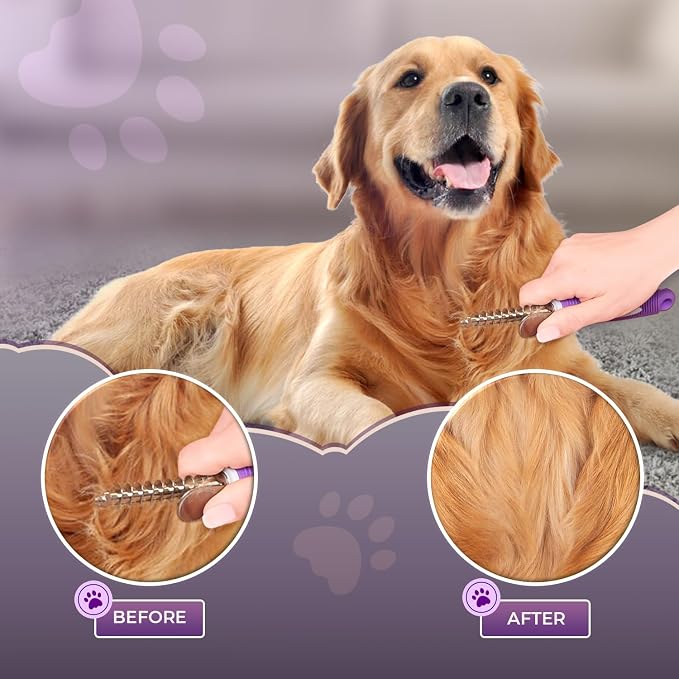 Dematting Undercoat Rake Comb for Dogs & Cats - Image 5