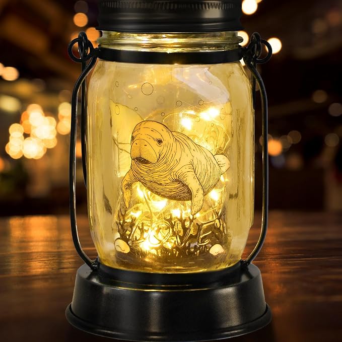 kyoryuger Manatee Gifts for Women/Men Manatee Lovers Solar Lantern Mom Birthday - Image 8