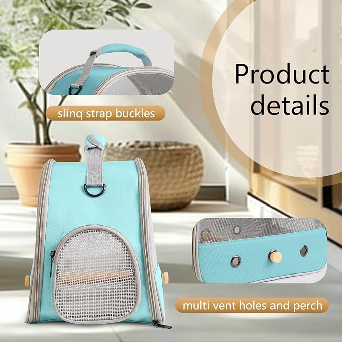 Bird Carrier, Portable Small Bird Parrot Parakeet Carrier - Image 4