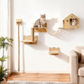Cat Wall Shelves, DIY Wall-Mounted Cat Furniture Set by Qlfyuu