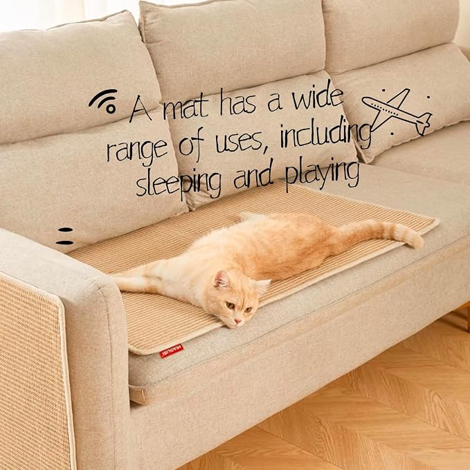2Pack Cat Scratching Mat, 23.6 X 15.7 Inch, Sisal Cat Scrater Mat - Image 3