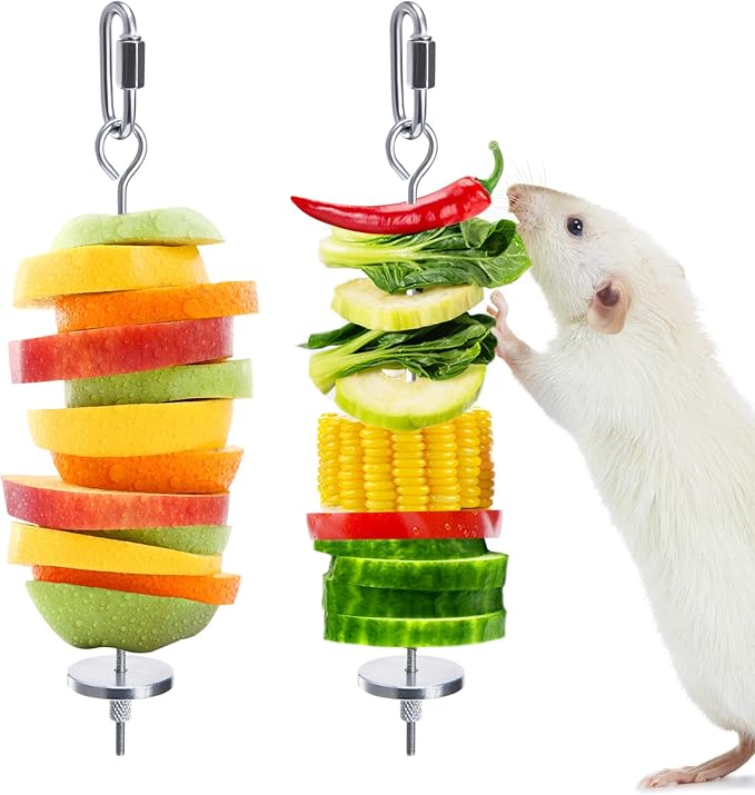2Pcs Rat Enrichment Toys, 304 Stainless Steel Rat Foraging Toy by Jevnd