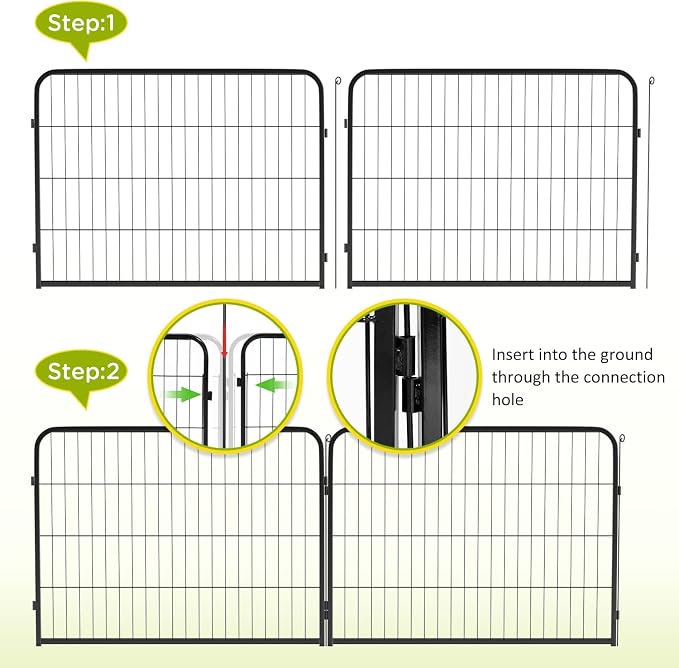 BestPet | Dog Playpen | 24 Inch, 6 Panels | Heavy Duty Metal Pet Exercise Pen | - Image 5