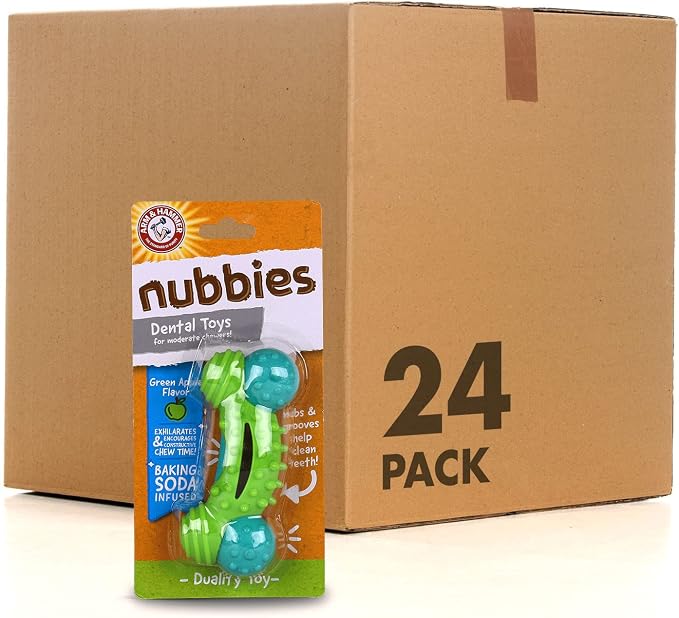 ARM & HAMMER for Pets Nubbies Duality Bone Dental Dog Toy- Best Dog Chew Toy by ArmHammer