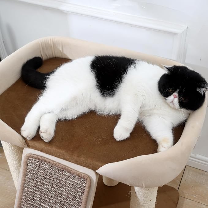 SHENGOCASE Modern Cat Tree Tower, Extra Large Platform Couch Sofa Bed - Image 4