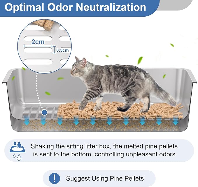 XXXL Stainless Steel Sifting Litter Box - Image 3