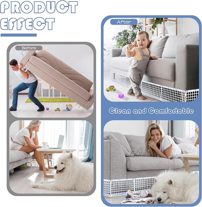 12 Pcs Under Couch Blocker for Bed Adjustable Furniture Plastic Under Bed - Image 5
