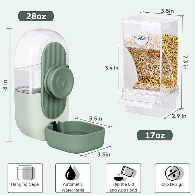 No Mess Bird Feeder & Water Dispenser Set - Image 2