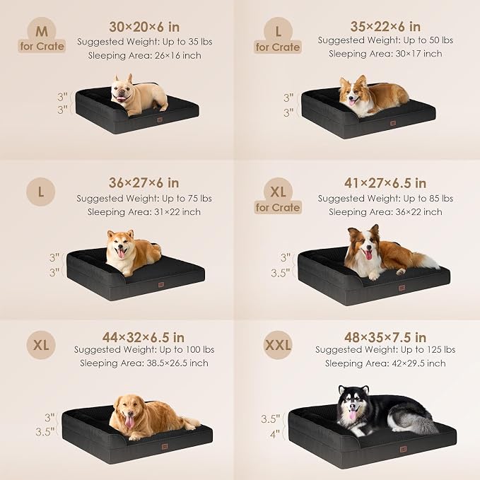 EHEYCIGA XXL Dog Bed Memory Foam, Orthopedic Giant Dog Bed Jumbo - Image 2