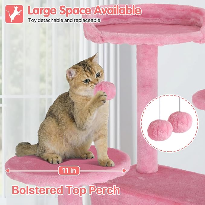 70in Cat Tree Cat Climbing Tower - Image 3