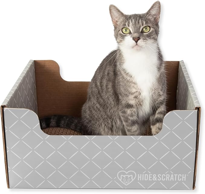Hide & Scratch Cardboard Cat Scratcher Box & Bed by HideScratch