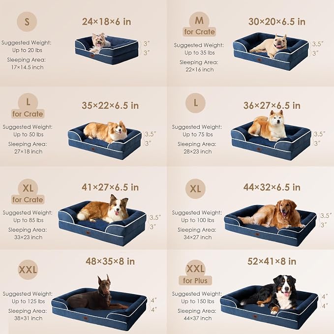 EHEYCIGA Orthopedic Dog Bed for Small Dogs, Waterproof Memory Foam Small Dog - Image 2