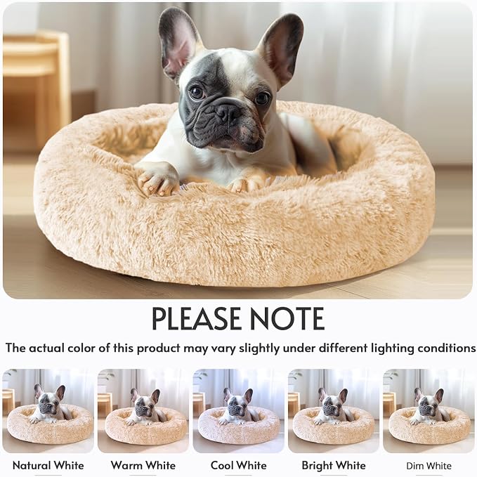 JOLLYVOGUE Calming Dog Bed Large Size Dog, Anti-Anxiety Donut Large Pet Bed - Image 8