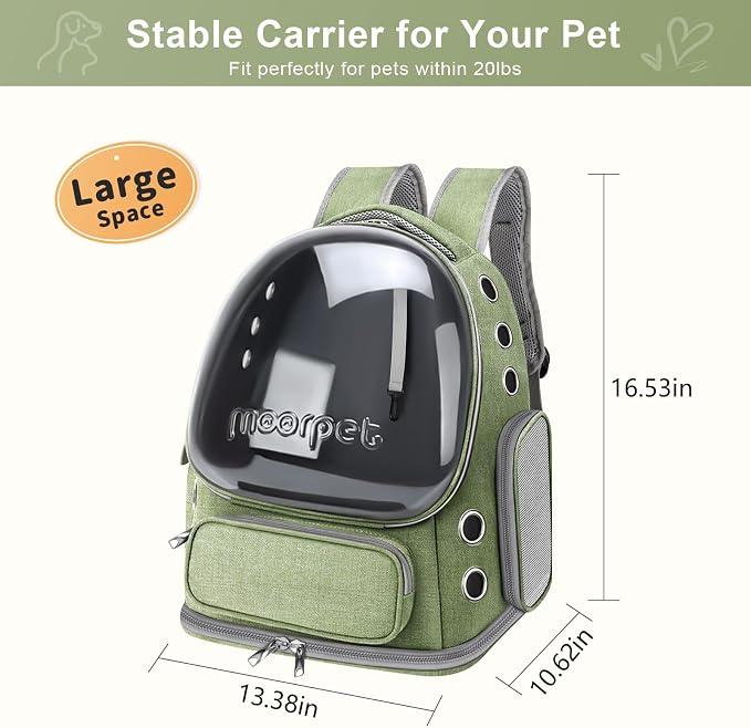 Cat Backpack Carrier, Breathable Cat Carrier Large Space Bubble Pet Backpack - Image 5
