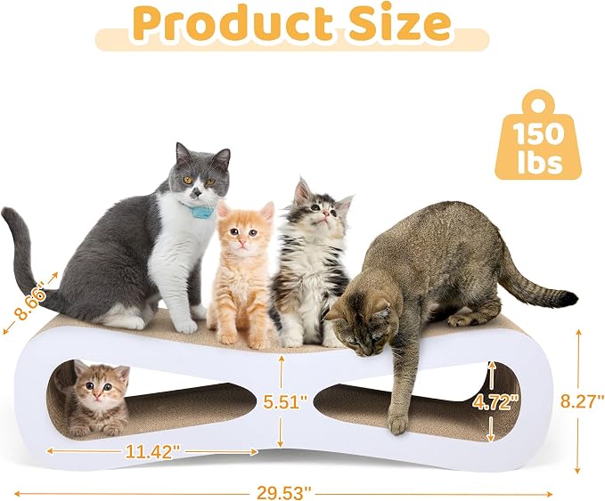 COZIWOW Cat Scratcher Lounge, Cat Scratching Board, Cardboard Lounge Bed - Image 2