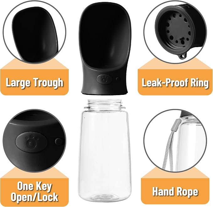 Mr. Pen- Dog Water Bottle, 19 oz, Portable Dog Water Bottle Dispenser, Not - Image 5